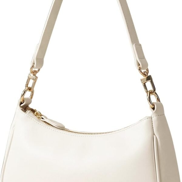 PU Leather Shoulder Purse with Chain Strap and Zip Pocket