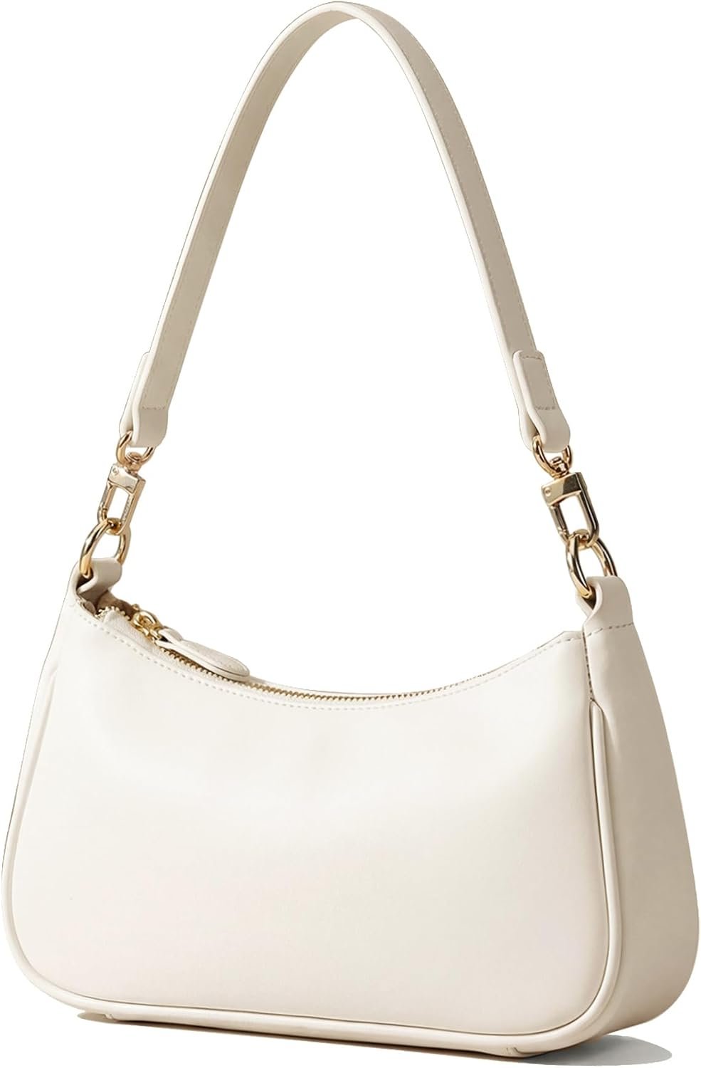 PU Leather Shoulder Purse with Chain Strap and Zip Pocket