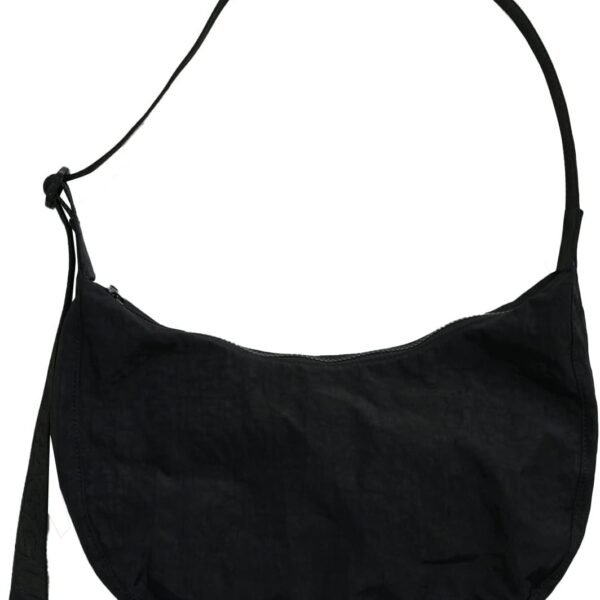 Nylon Crossbody Bag with Adjustable Strap and Zipper