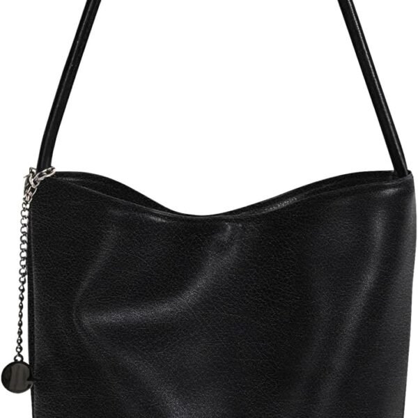 PU Leather Bucket Bag with Magnetic Closure and Zipper Pocket