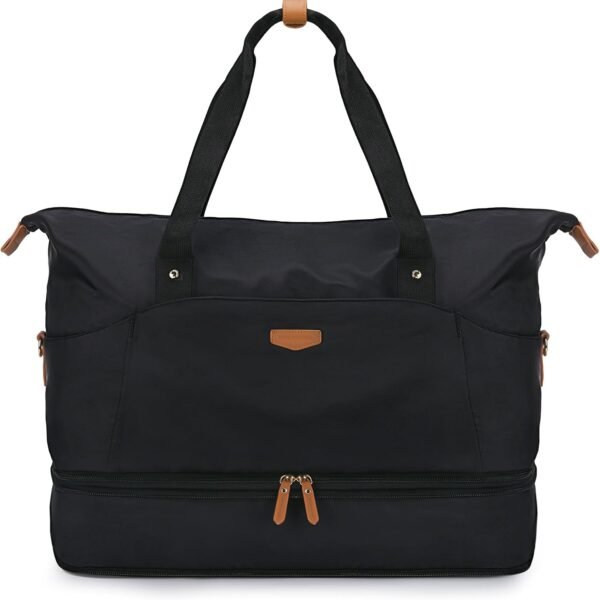 Expandable Weekender Bag with Suitcase Handle Sleeve