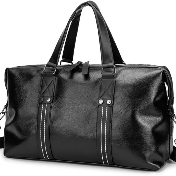Expandable Weekender Bag with Divider Panel and Zip Pockets