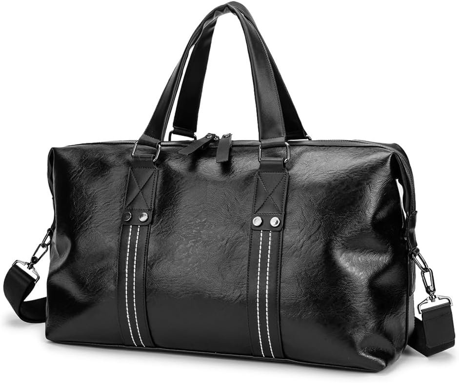 Expandable Weekender Bag with Divider Panel and Zip Pockets