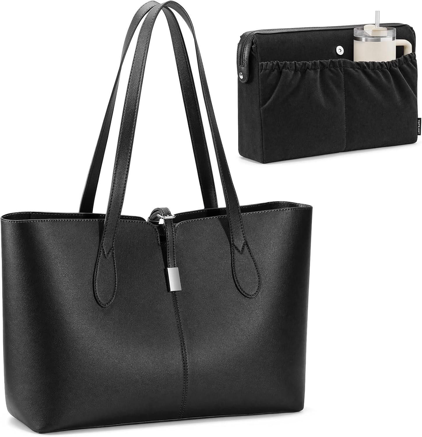 Two in One Tote Bag with Detachable Padded Laptop Sleeve