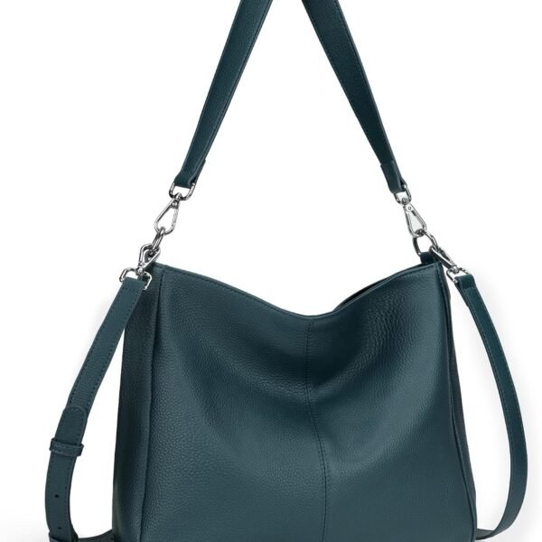 Full Grain Leather Hobo Bag with Adjustable Crossbody Strap