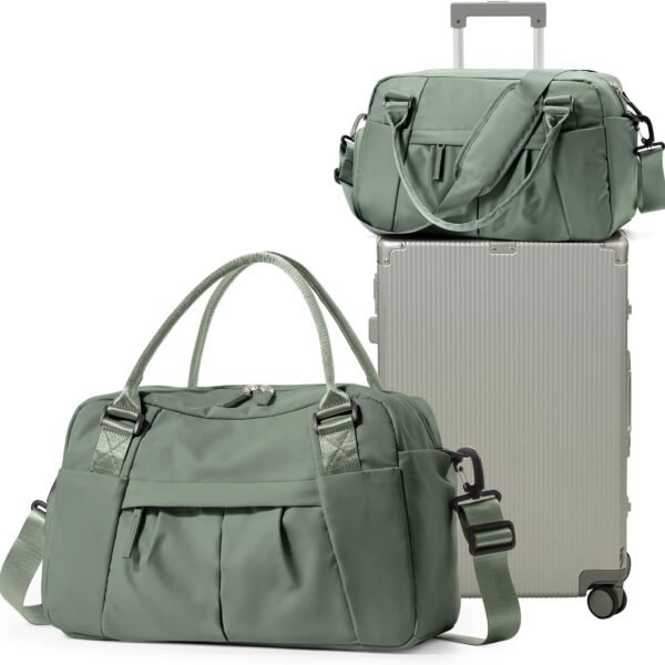 Foldable Travel Weekender Bag with Exterior Pockets