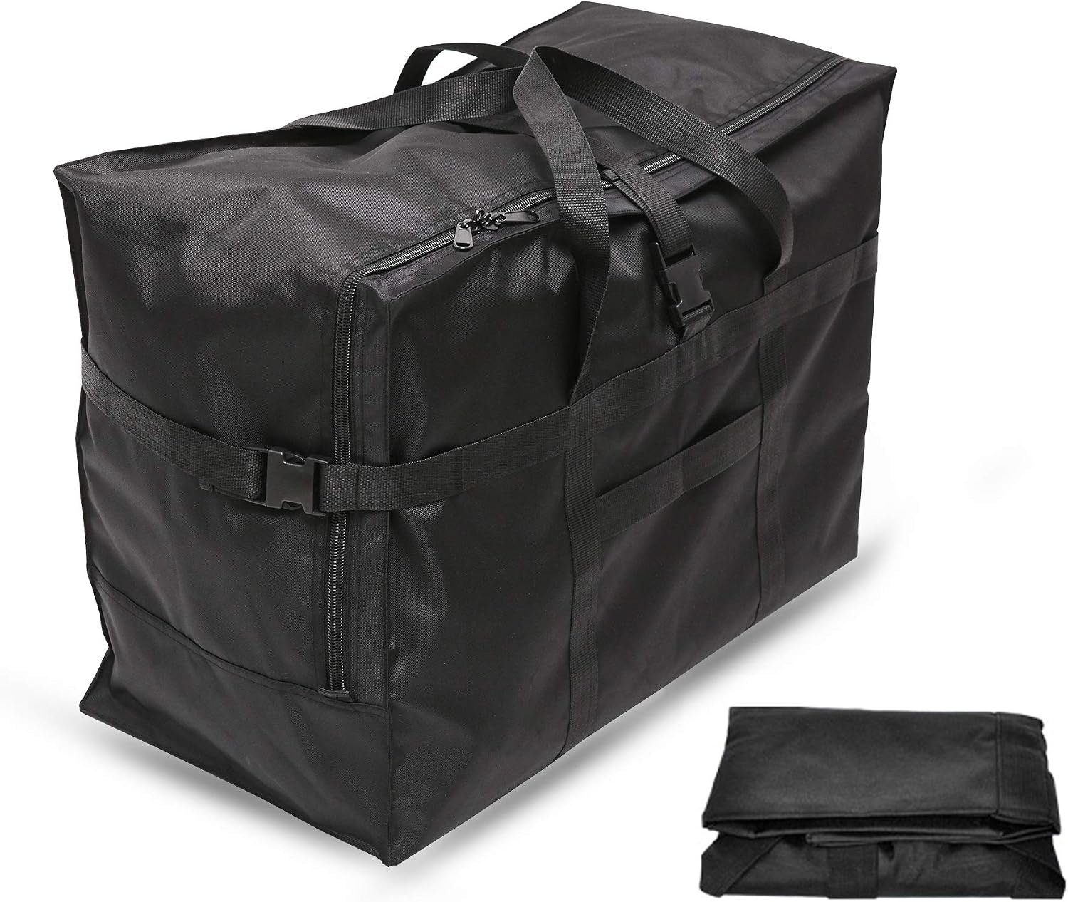 Expandable Weekender Bag with Divider and Handle Sleeve