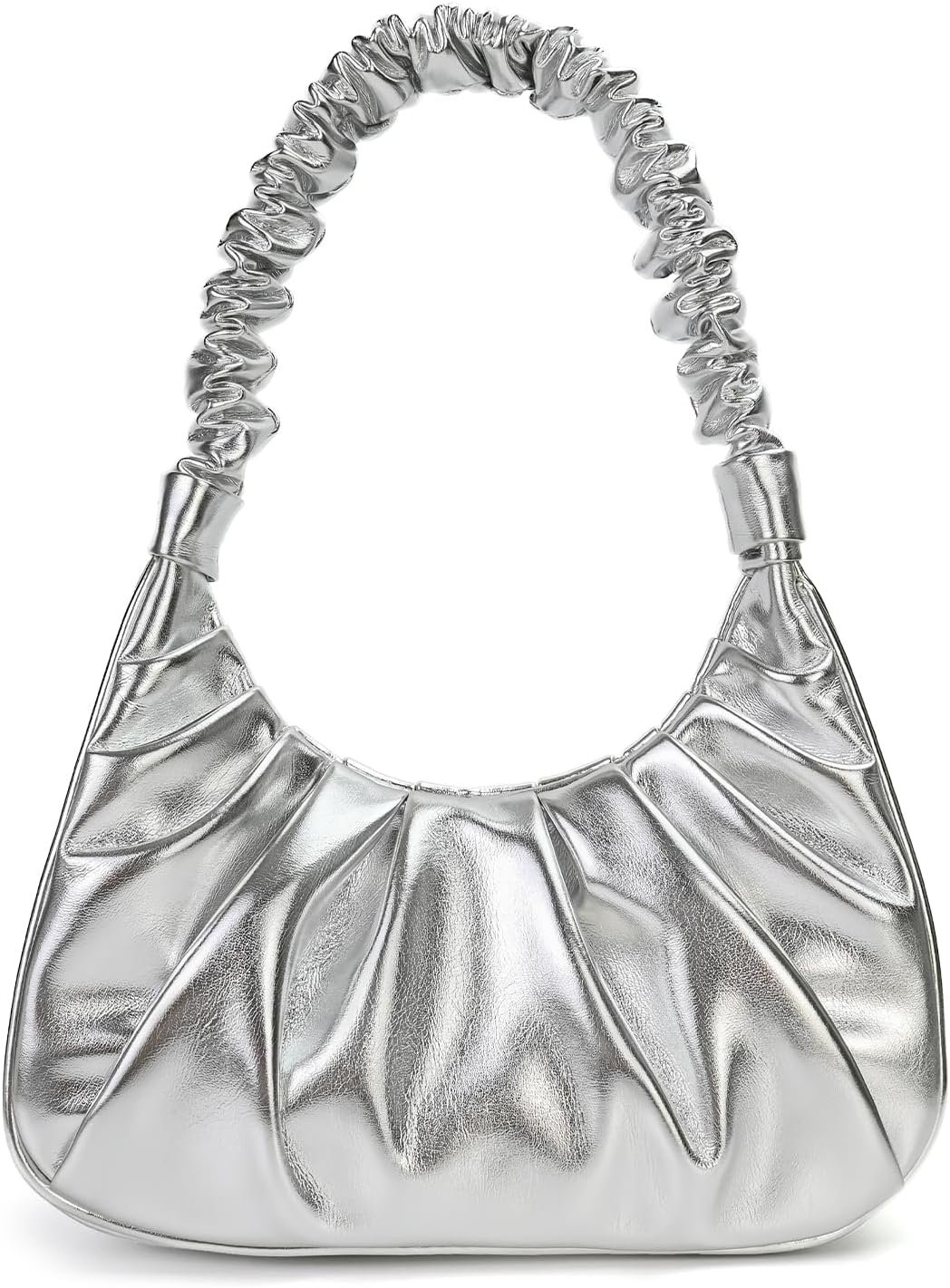 PU Leather Hobo Bag with Interior Zip Pocket