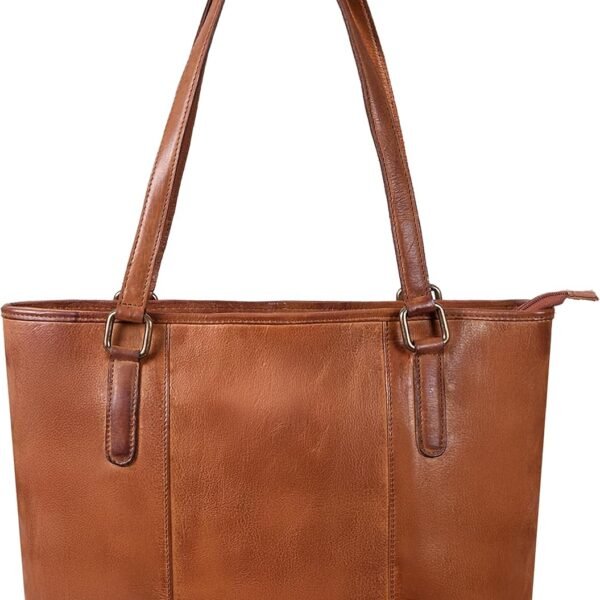 Oil Rich Leather Purse with Zip Compartment and Sunglass Holder