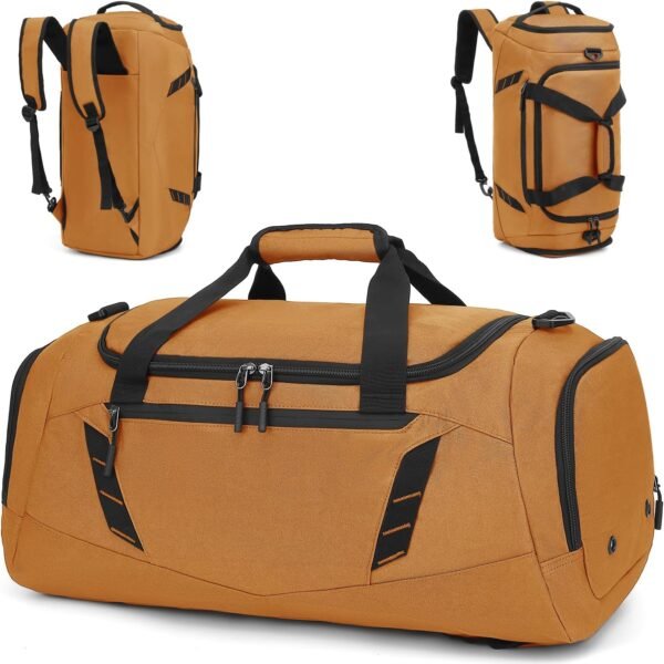 Expandable Weekender Bag with Suitcase Sleeve and Wet Pocket