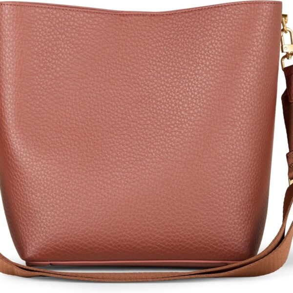 Soft Bucket Bag with Adjustable Crossbody Strap and Hidden Magnetic Closure