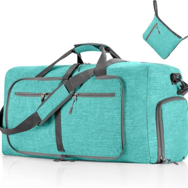 Foldable Bottom Weekender Bag with Suitcase Sleeve