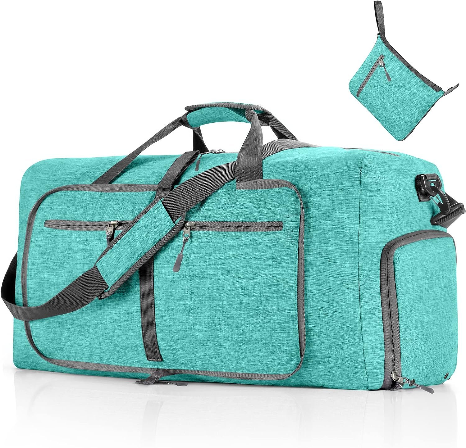 Foldable Bottom Weekender Bag with Suitcase Sleeve
